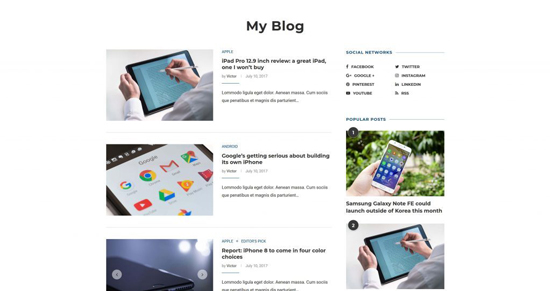 Blog website